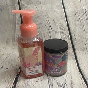 NEW! Bath & Body Works Pink Pineapple Paradise Foaming Soap and Candle!